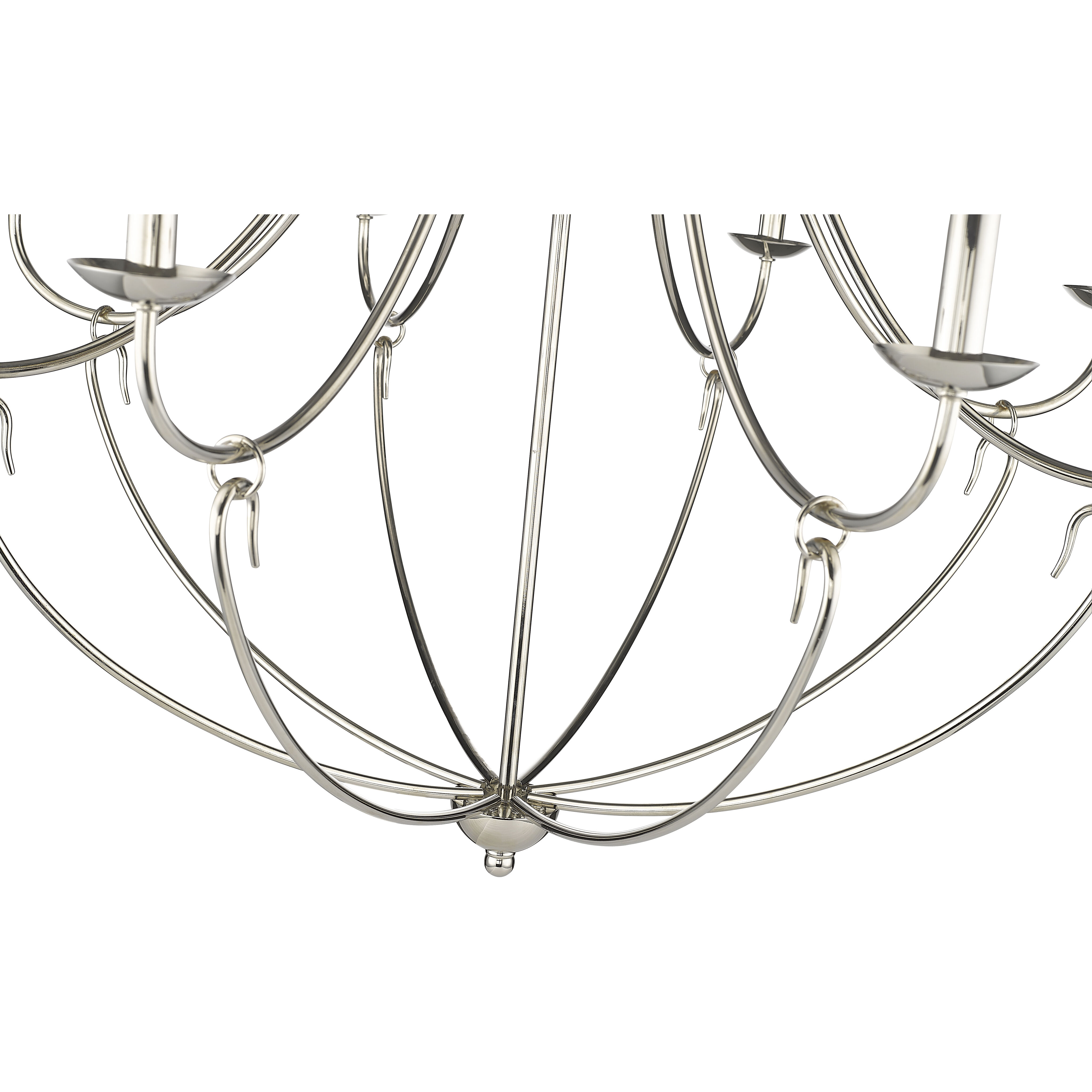 Eisley 8 Light 36 inch Polished Nickel Chandelier Ceiling Light